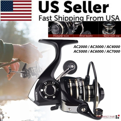 12BB Metal Spinning Fishing Reel 5.2:1 Freshwater Saltwater Left Right – Mr. Gill's Tackle