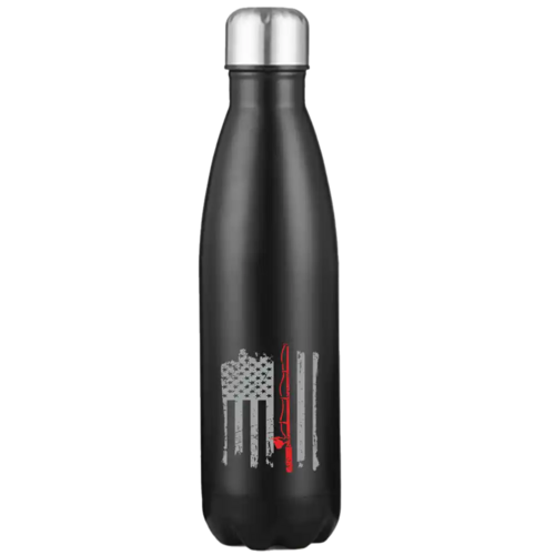 Fishing Rod American Flag 17oz Stainless Water Bottle