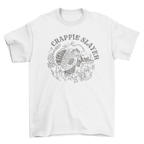 Crappie slayer fishing t-shirt