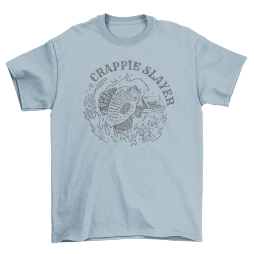 Crappie slayer fishing t-shirt