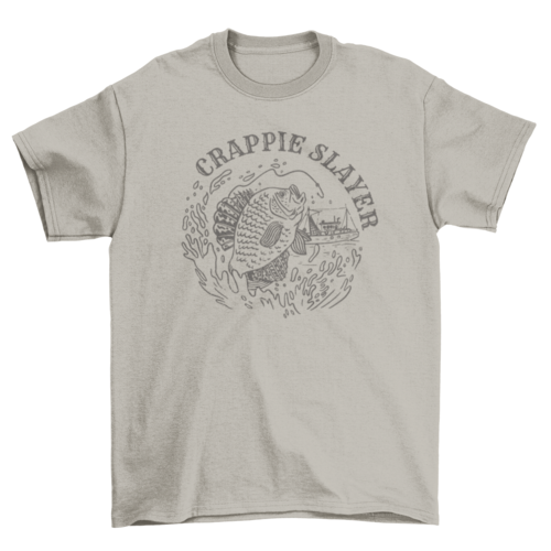 Crappie slayer fishing t-shirt