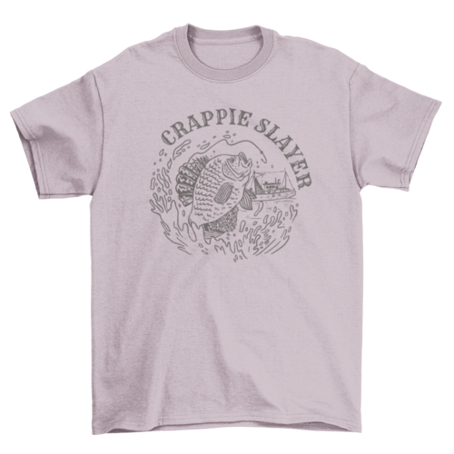 Crappie slayer fishing t-shirt