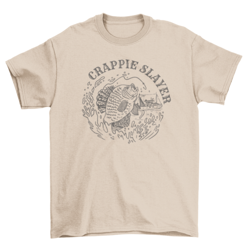Crappie slayer fishing t-shirt