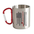 Fishing Rod American Flag Carabiner Mug