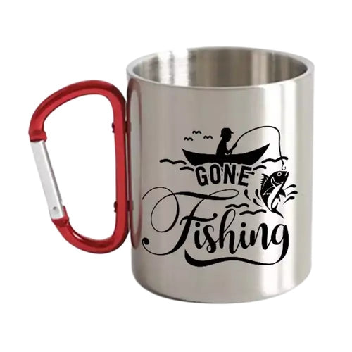 Gone Fishing Carabiner Mug