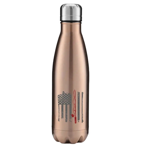 Fishing Rod American Flag 17oz Stainless Water Bottle